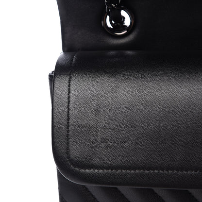 Chanel Lambskin Chevron Quilted Medium Double Flap So Black 9 of 13