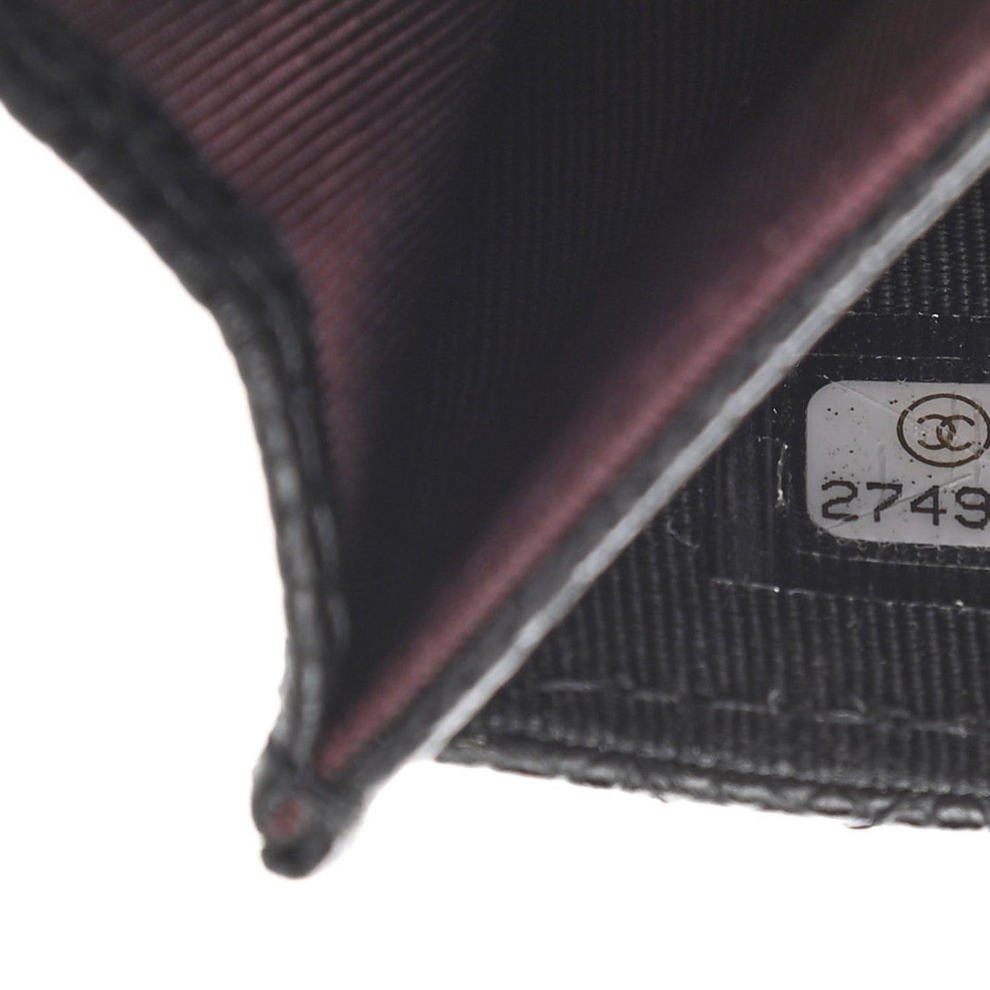 Caviar Quilted Flap Card Holder Black