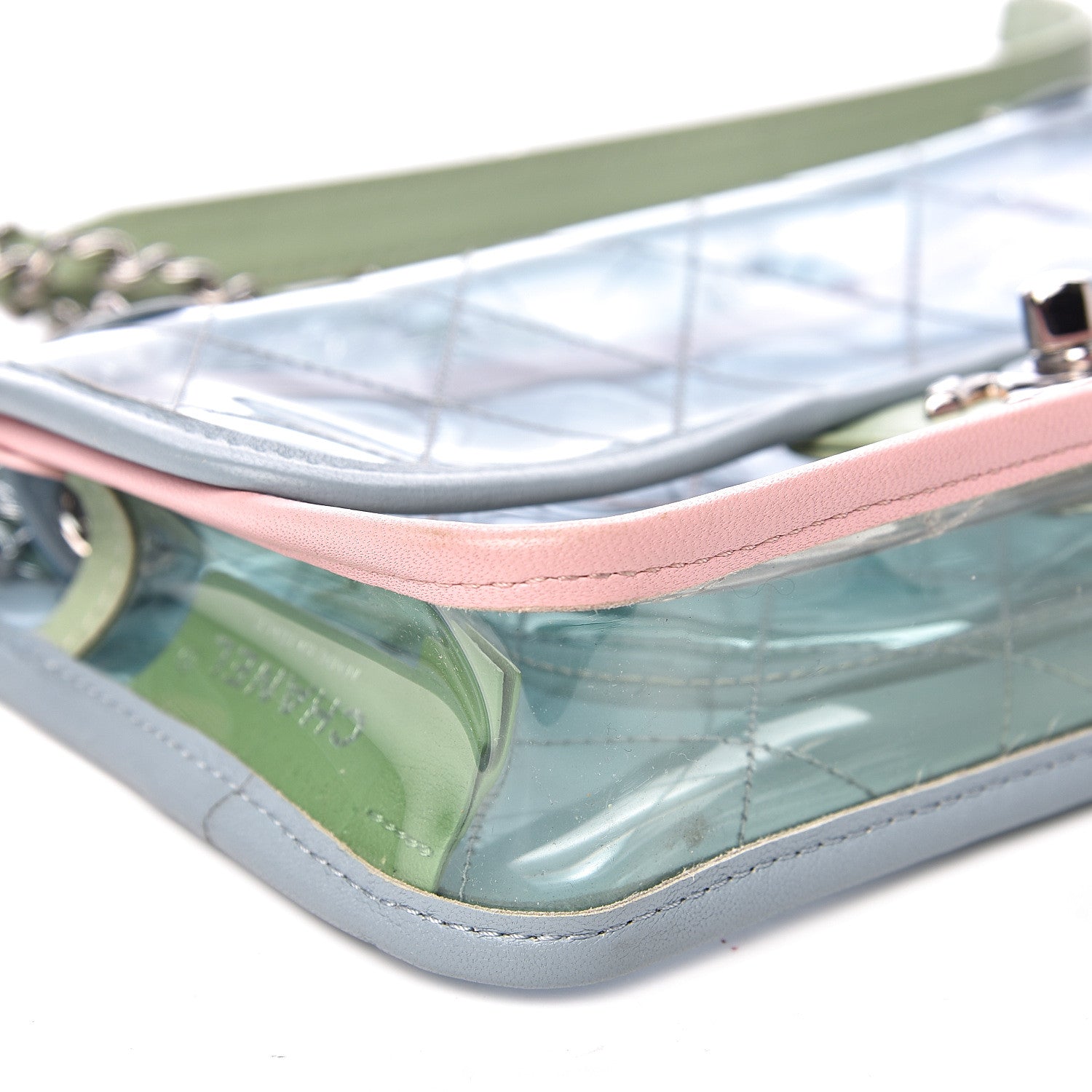 Chanel Lambskin PVC Quilted Mini Coco Splash Flap Blue Green 7 of 11