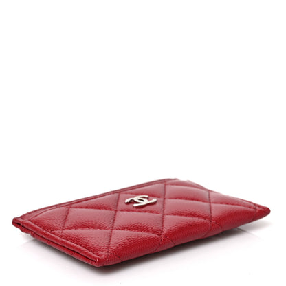 Chanel Caviar Quilted Card Holder Red 4 of 9