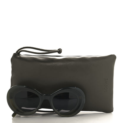 Loewe Acetate Curvy Round Sunglasses LW40112I Green 7 of 7