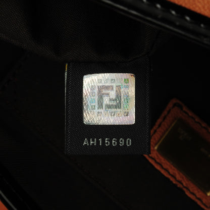 Fendi Nappa Patent B Bis Flap Bag Osso Black 8 of 9