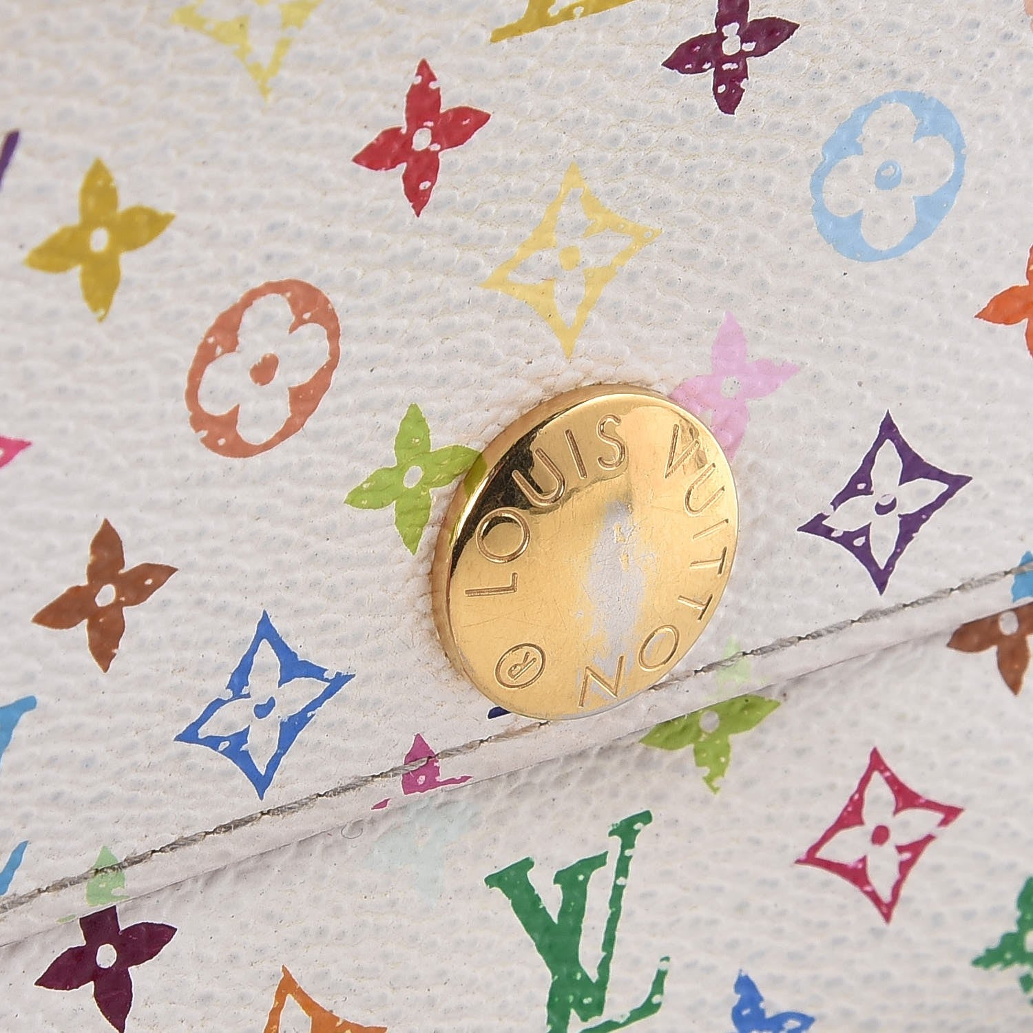Louis Vuitton Monogram Multicolor Sarah Wallet White 7 of 13