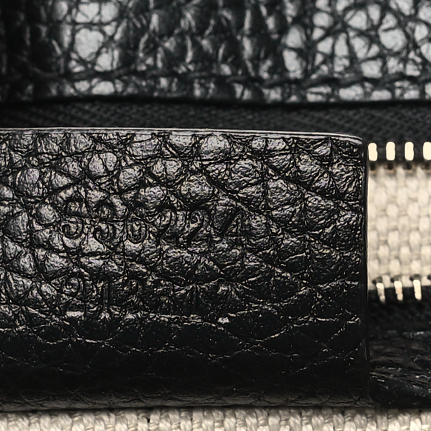 Pebbled Calfskin Medium Soho Flap Crossbody Black