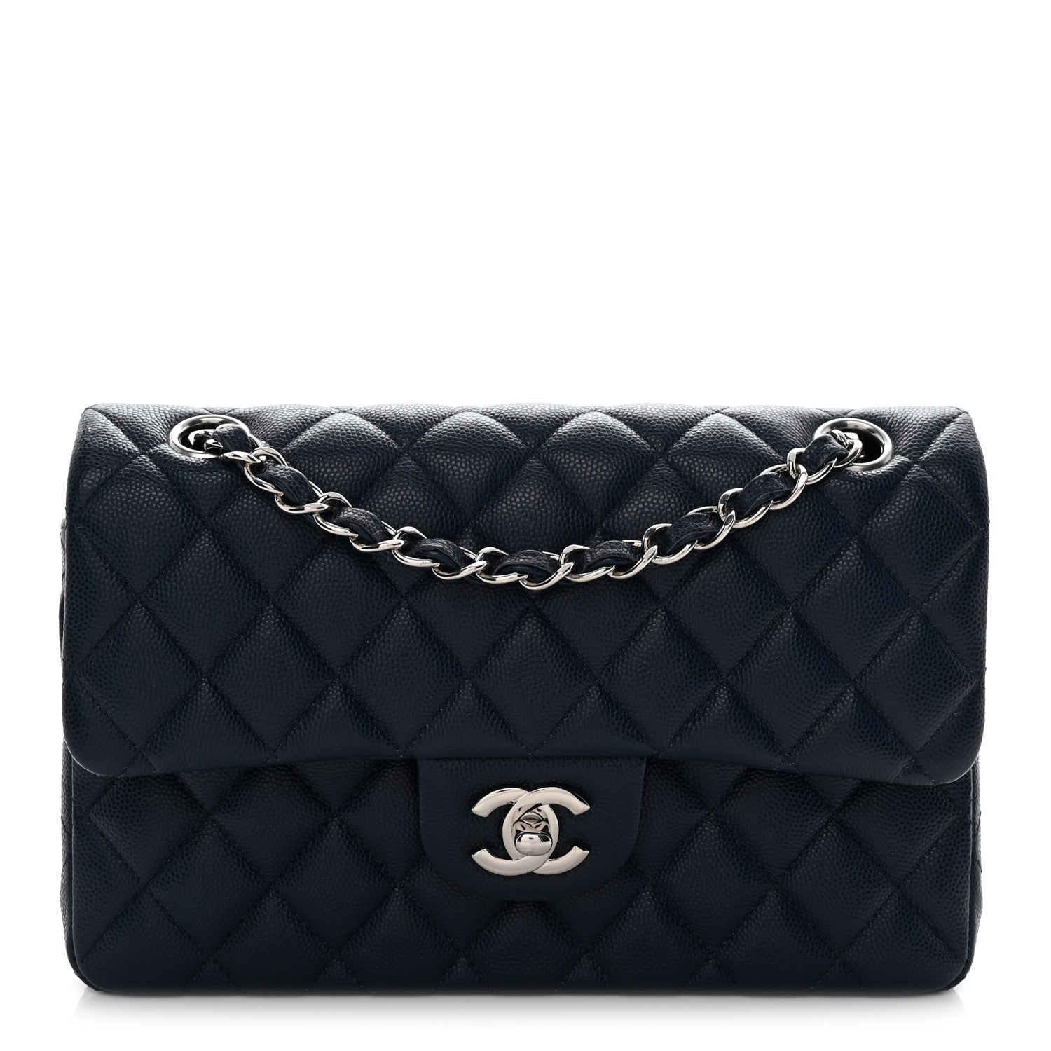 Chanel Caviar Quilted Small Double Flap Blue 1 of 10