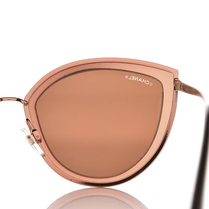 Chanel Metal Cat Eye Sunglasses 4222 Pink Gold 7 of 8