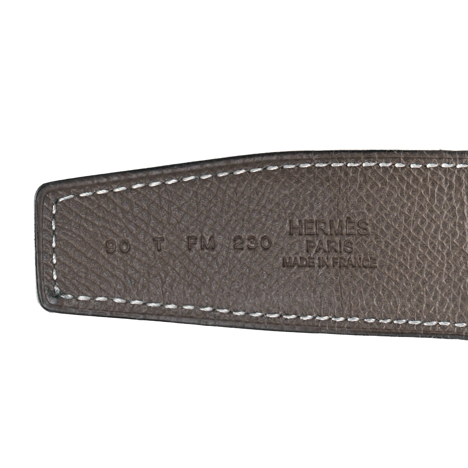 Hermes Swift Epsom 24mm Mini H Belt 90 Black Etoupe 3 of 6