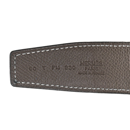 Hermes Swift Epsom 24mm Mini H Belt 90 Black Etoupe 3 of 6