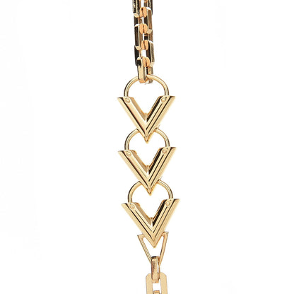 Louis Vuitton Essential V Chain Long Necklace Gold 5 of 5