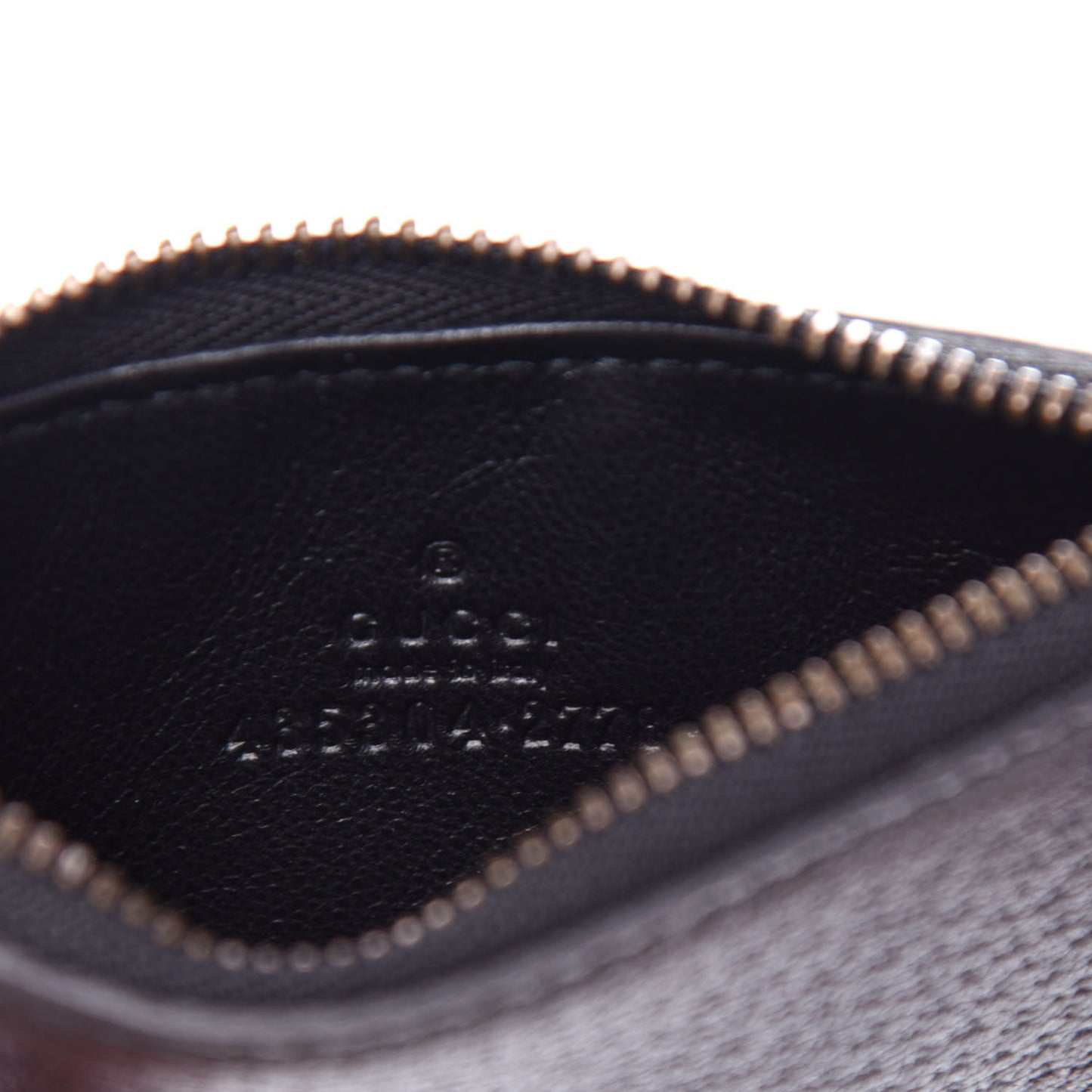Calfskin Boar Effect GG Marmont Coin Case Card Holder Black