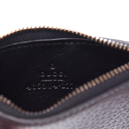 Gucci Calfskin Boar Effect GG Marmont Coin Case Card Holder Black 6 of 7