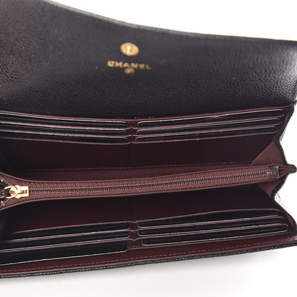 Chanel Caviar Quilted Large Gusset Flap Wallet Black 9 of 12