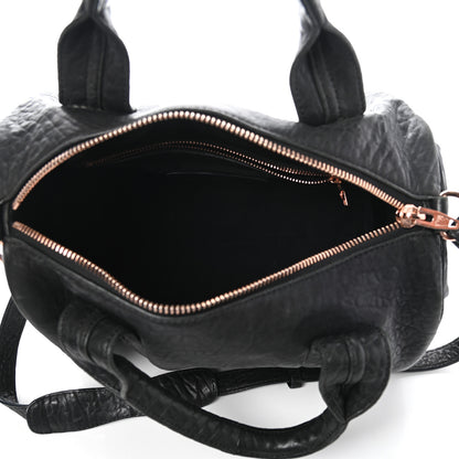 Alexander Wang Pebbled Lambskin Rocco Black Rose Gold Hardware 5 of 9