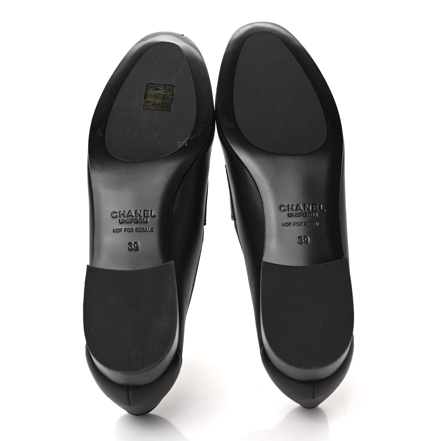 Chanel Calfskin Mens Stitched CC Loafers 39 Black 5 of 8