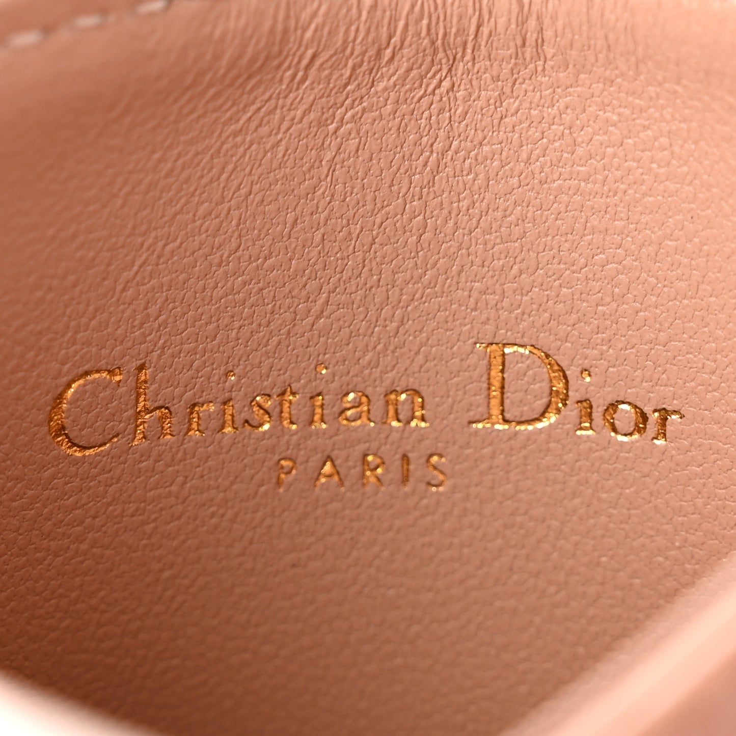 Supple Calfskin Cannage Caro Freesia Card Holder Rose De Vents