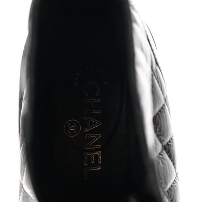 Chanel Shiny Lambskin Quilted Lace Up Combat Boots 41 Black 8 of 9