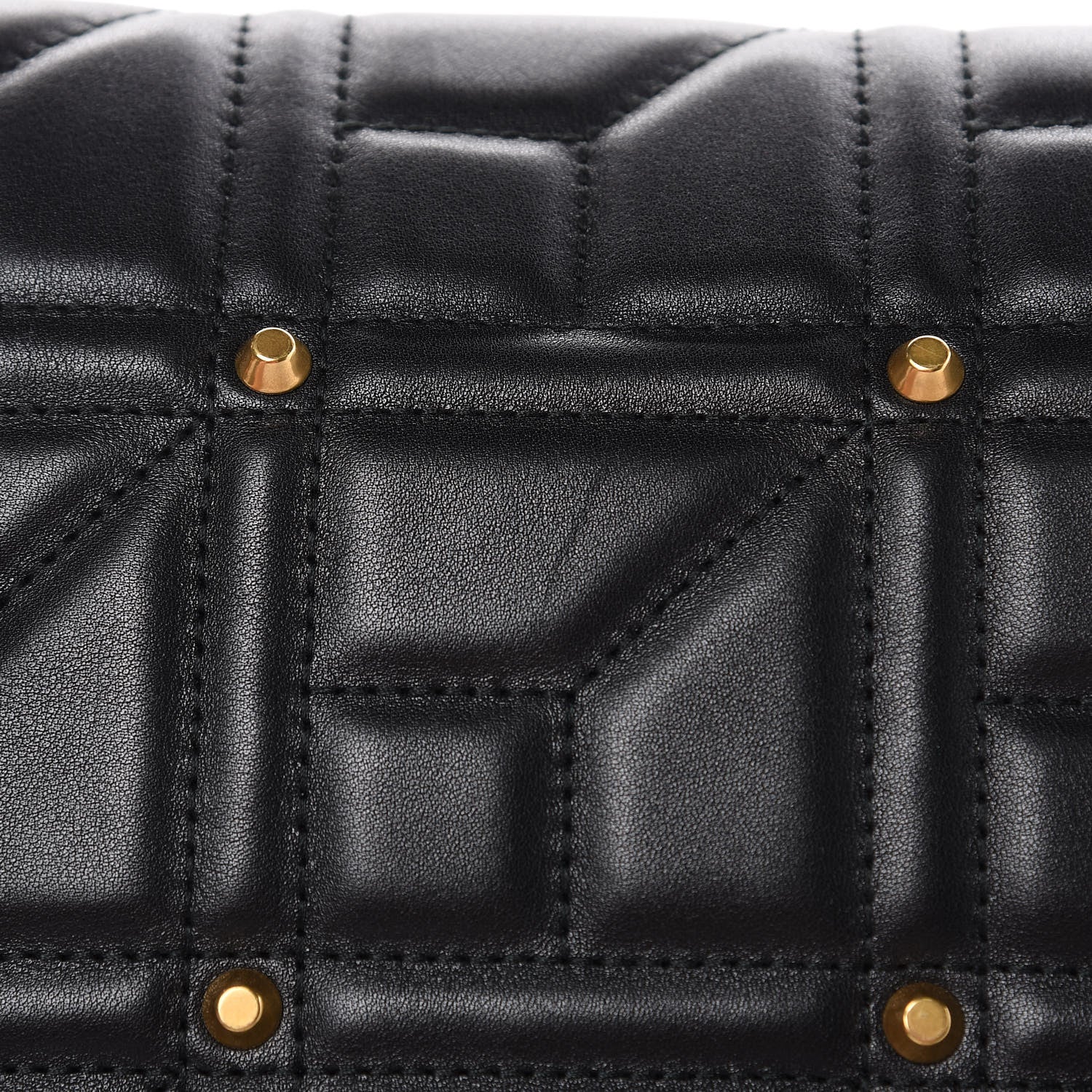 Gucci Calfskin Matelasse Studded Medium GG Marmont Shoulder Bag Black 10 of 10