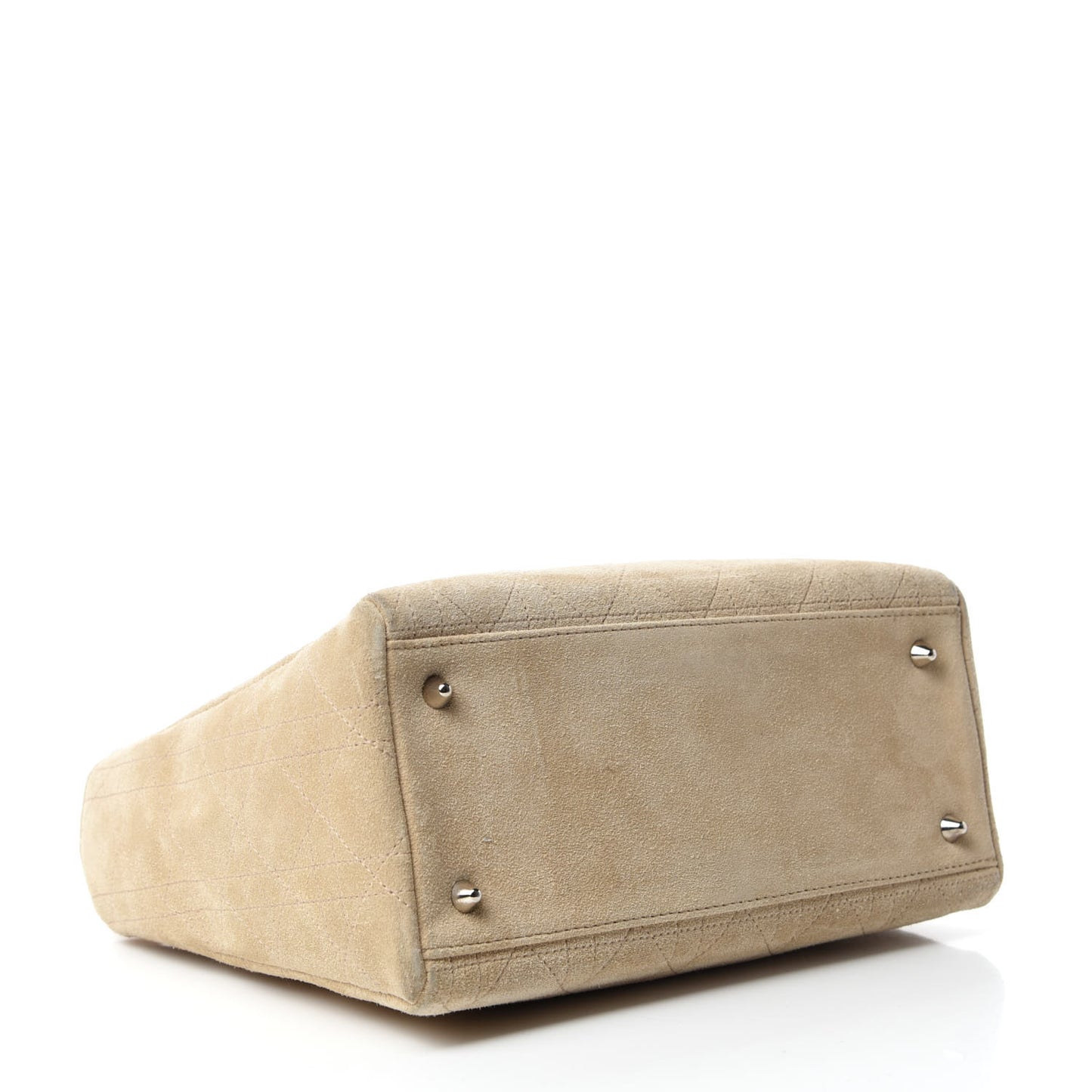 Suede Cannage Medium Lady Dior Beige