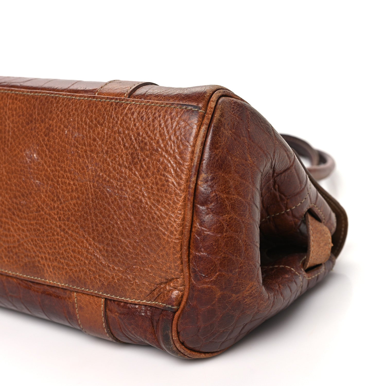Mulberry Crocodile Embossed Calfskin East West Bayswater Brown 9 of 15