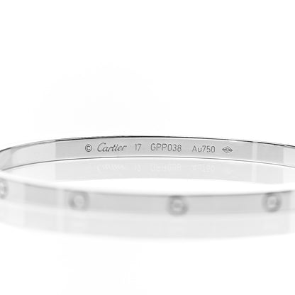 Cartier 18K White Gold Small LOVE Bracelet 17 4 of 6