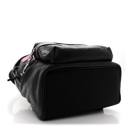 Saint Laurent Sheepskin Love Appliqué Mini City Backpack Black 3 of 10