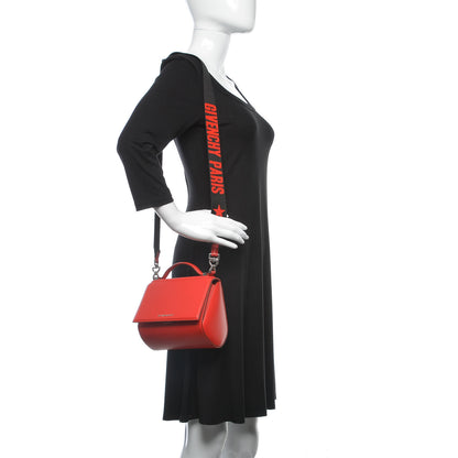 Givenchy Calfskin Mini Pandora Box Logo Strap Crossbody Bag Red 2 of 11