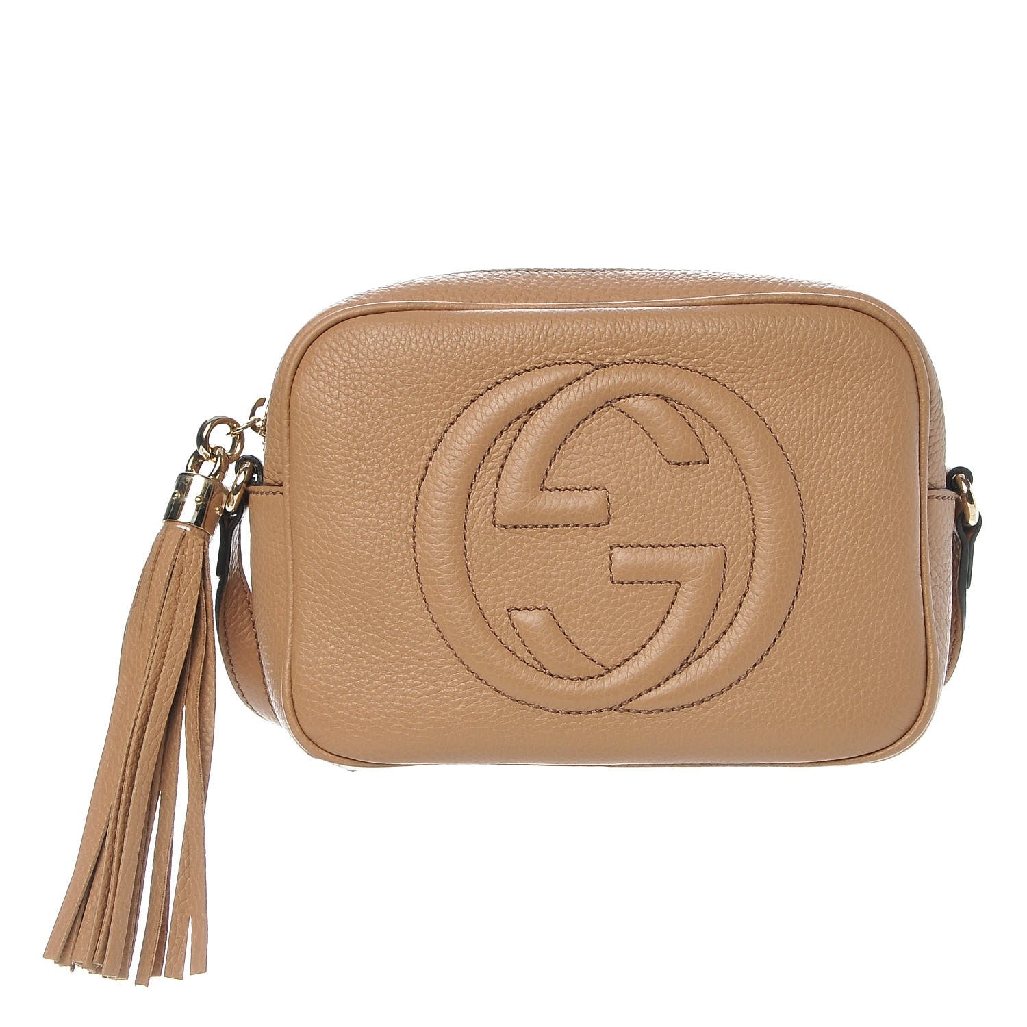 Gucci Pebbled Calfskin Small Soho Disco Bag Camelia 1 of 10