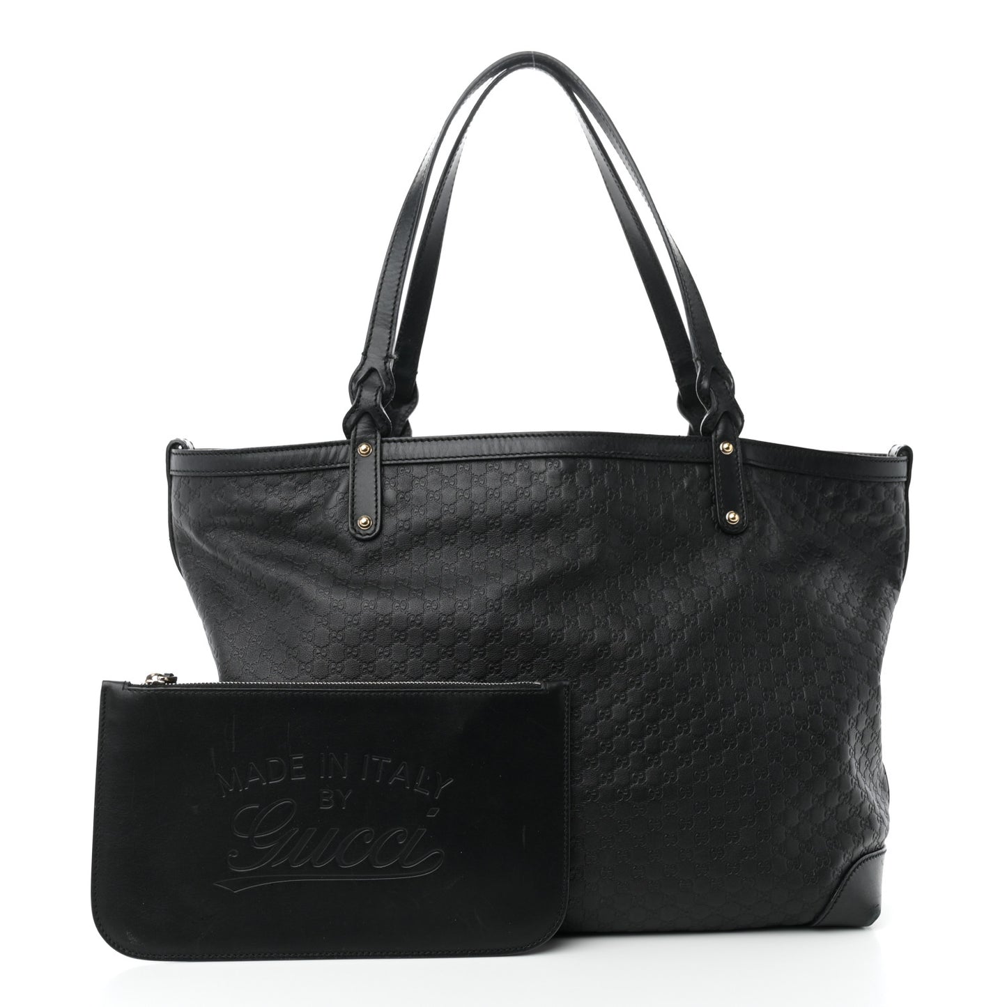 Microguccissima Medium Craft Tote Black