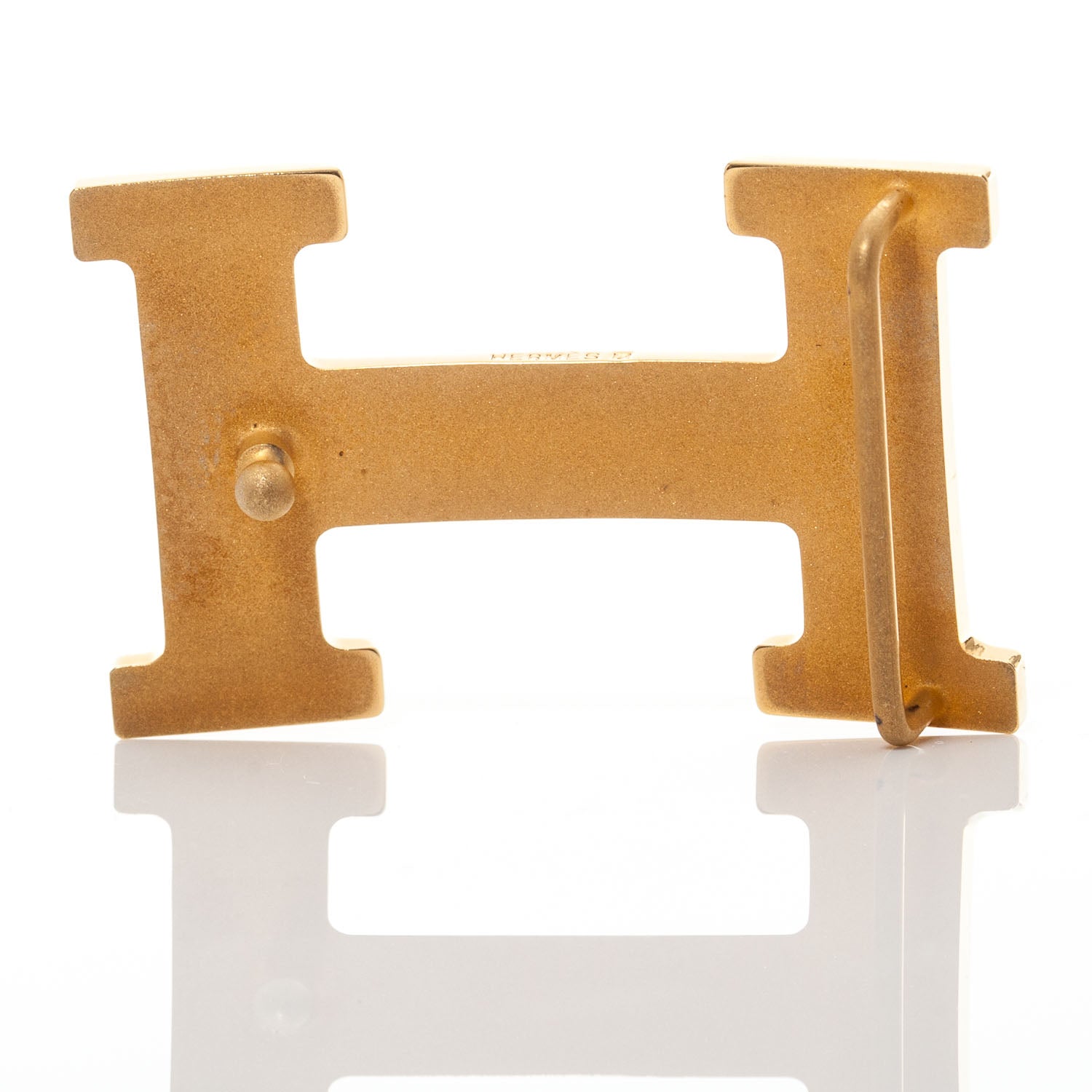 Hermes Leather Reversible H Belt 65 Gold Blanc 5 of 16