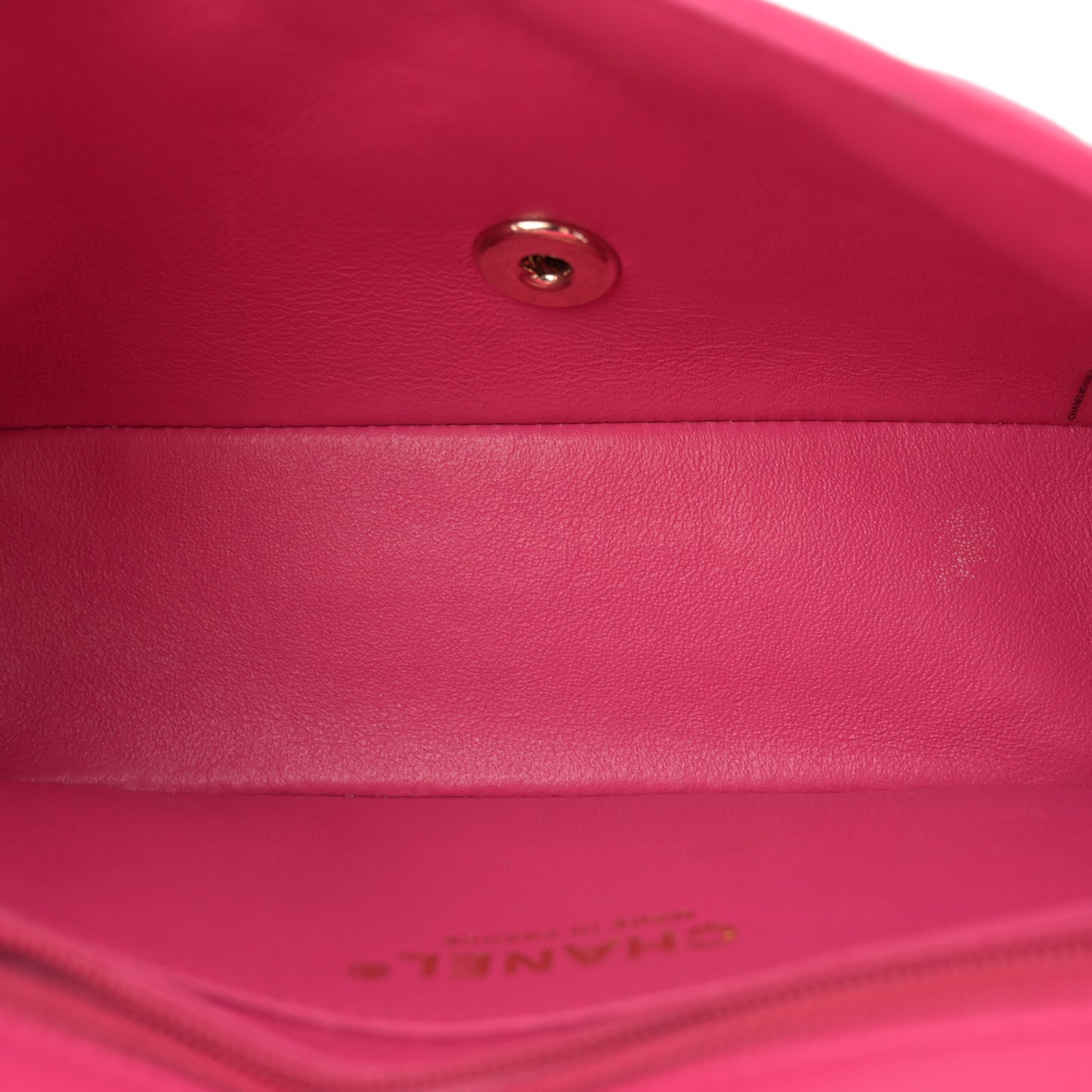 Lambskin Quilted Mini Rectangular Flap Fuchsia