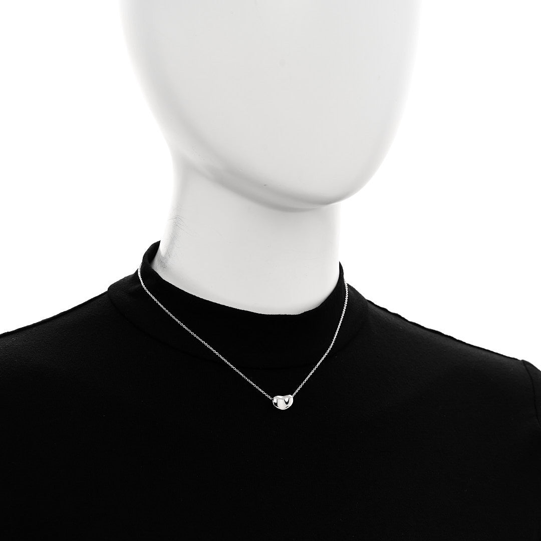 Sterling Silver 12mm Elsa Peretti Bean Pendant Necklace