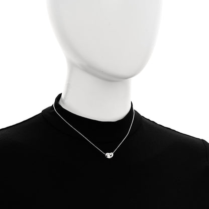 Tiffany Sterling Silver 12mm Elsa Peretti Bean Pendant Necklace 2 of 6