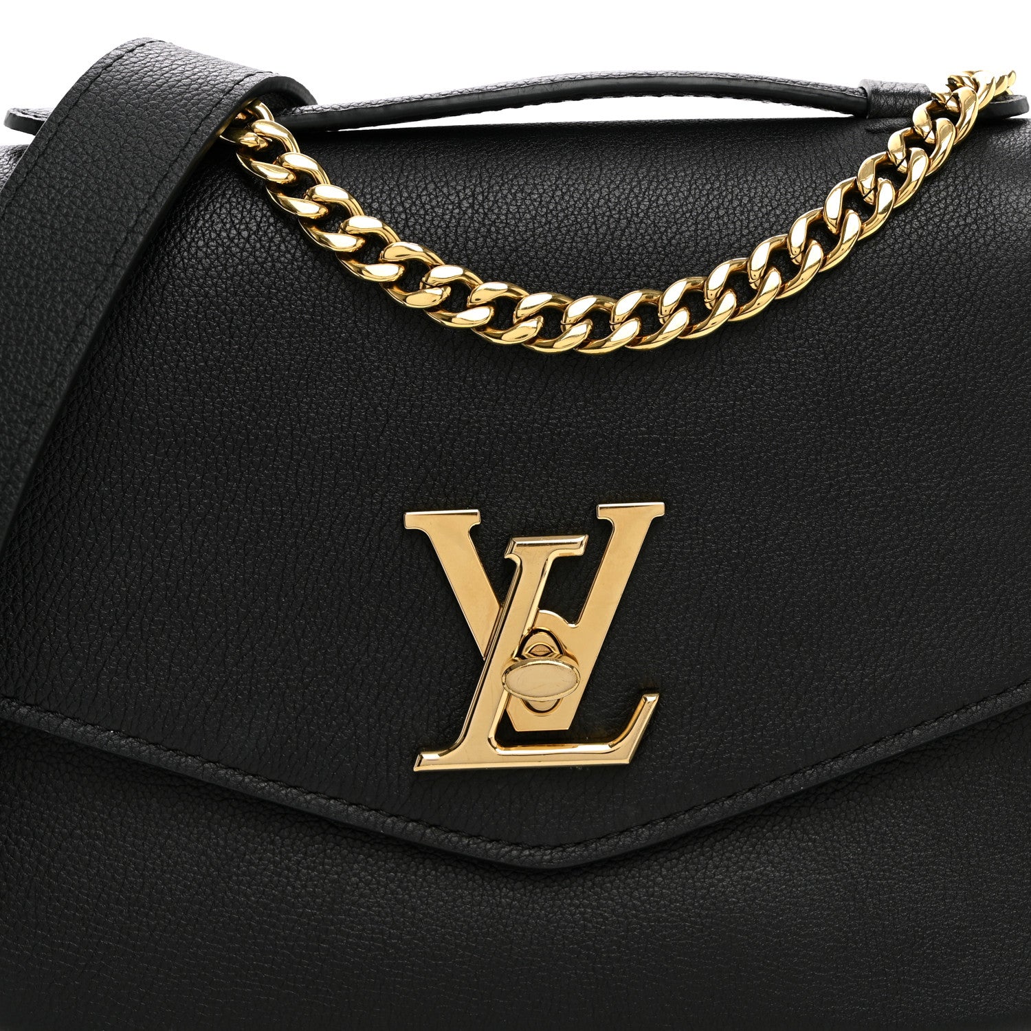 Louis Vuitton Grained Calfskin Lockme Oxford Black 7 of 9