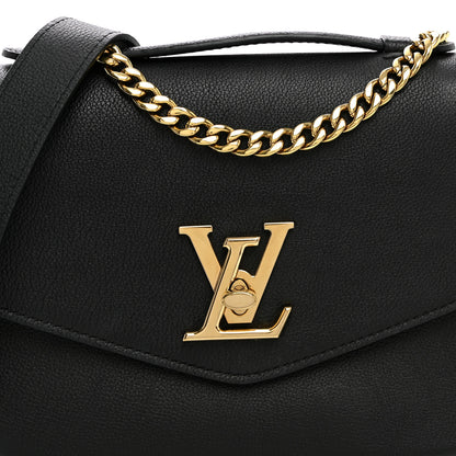 Louis Vuitton Grained Calfskin Lockme Oxford Black 7 of 9