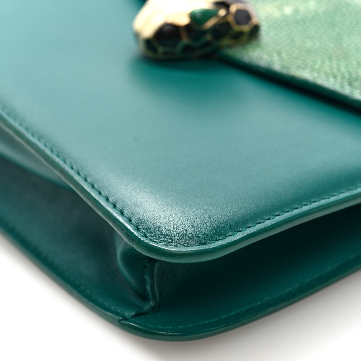 Bulgari Galuchat Calfskin Serpenti Forever Crossbody Bag Green