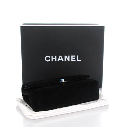 Chanel Velvet Quilted Medium Double Flap Black 4 of 8