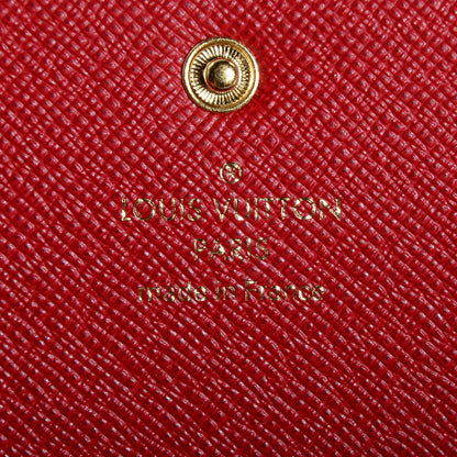 Louis Vuitton Damier Ebene Emilie Wallet Red 6 of 8