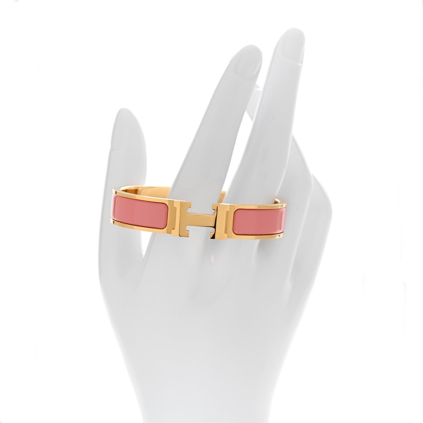 Enamel Narrow Clic Clac H Bracelet PM Orange Papaye