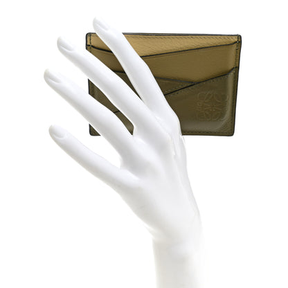 Loewe Calfskin Puzzle Colorblock Card Holder Clay Green 2 of 8