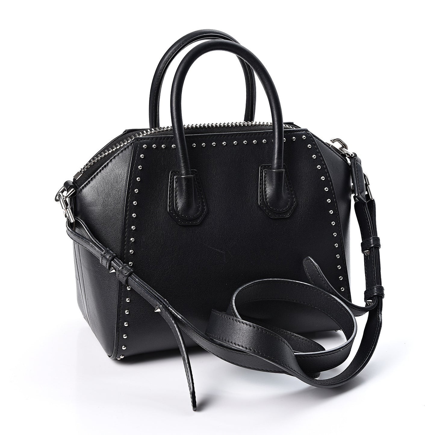 Smooth Calfskin Mini Studded Antigona Black
