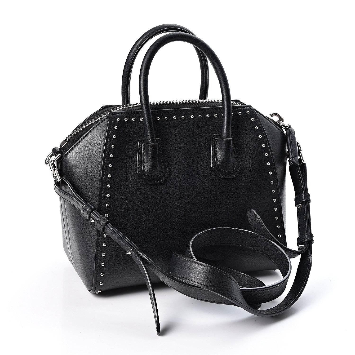 Givenchy Smooth Calfskin Mini Studded Antigona Black 2 of 10
