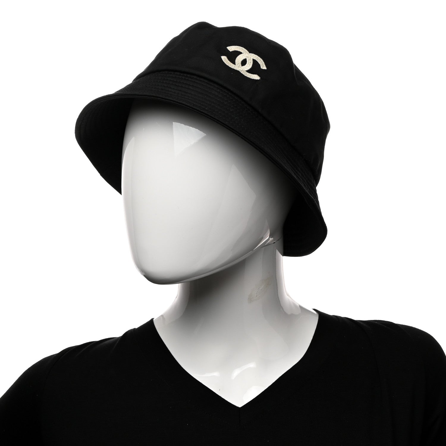 Chanel Canvas CC Bucket Hat S Black 2 of 8