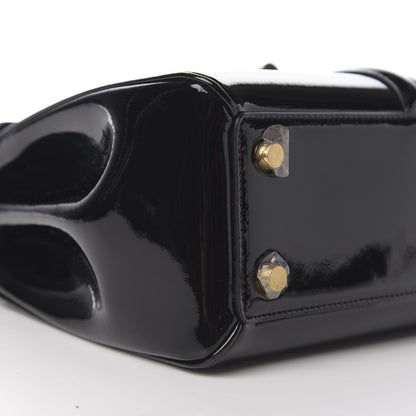 Celine Patent Calfskin Small 16 Top Handle Bag Black 7 of 9