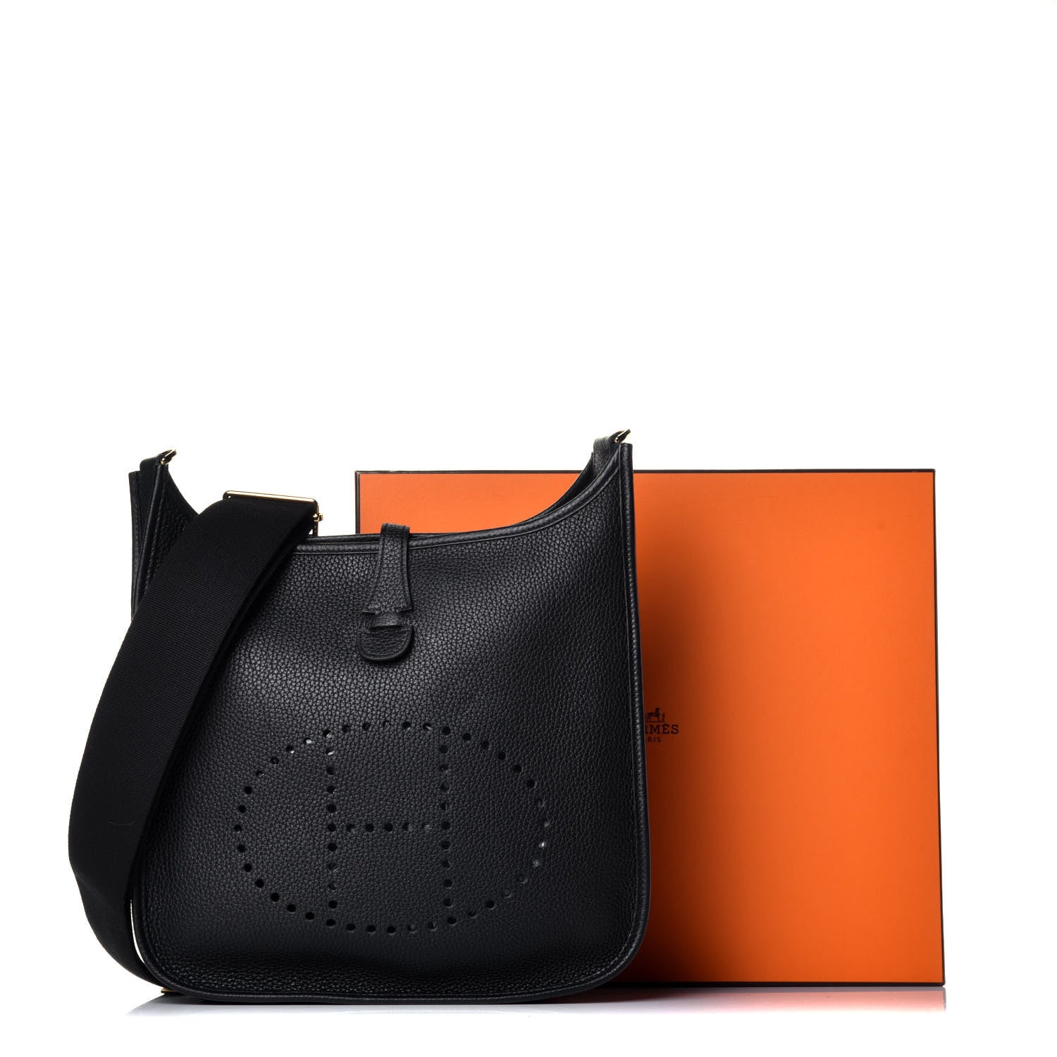 Hermes Taurillon Clemence Evelyne III PM Black 10 of 10