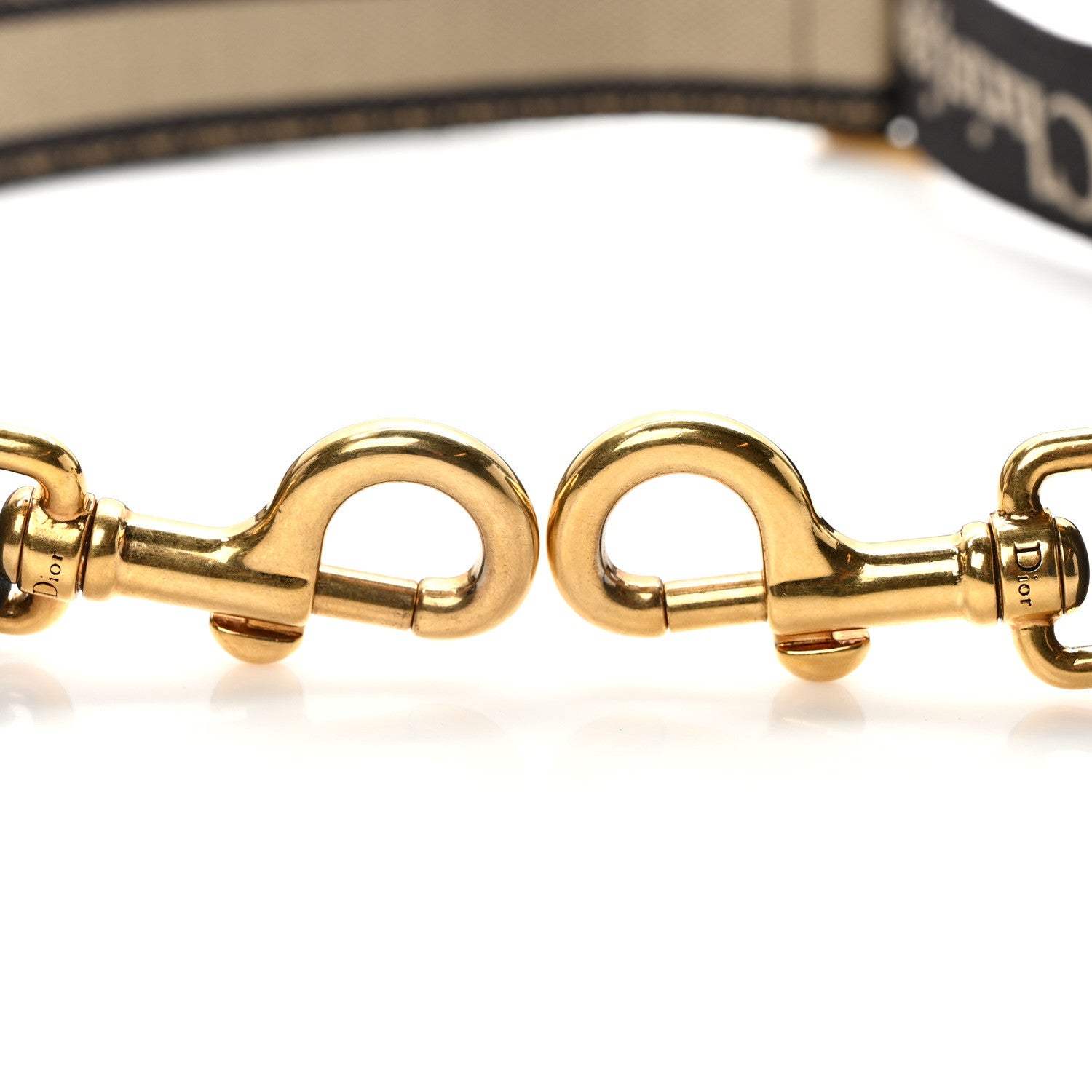 Christian Dior Canvas Embroidered Shoulder Strap Ecru Black 3 of 4