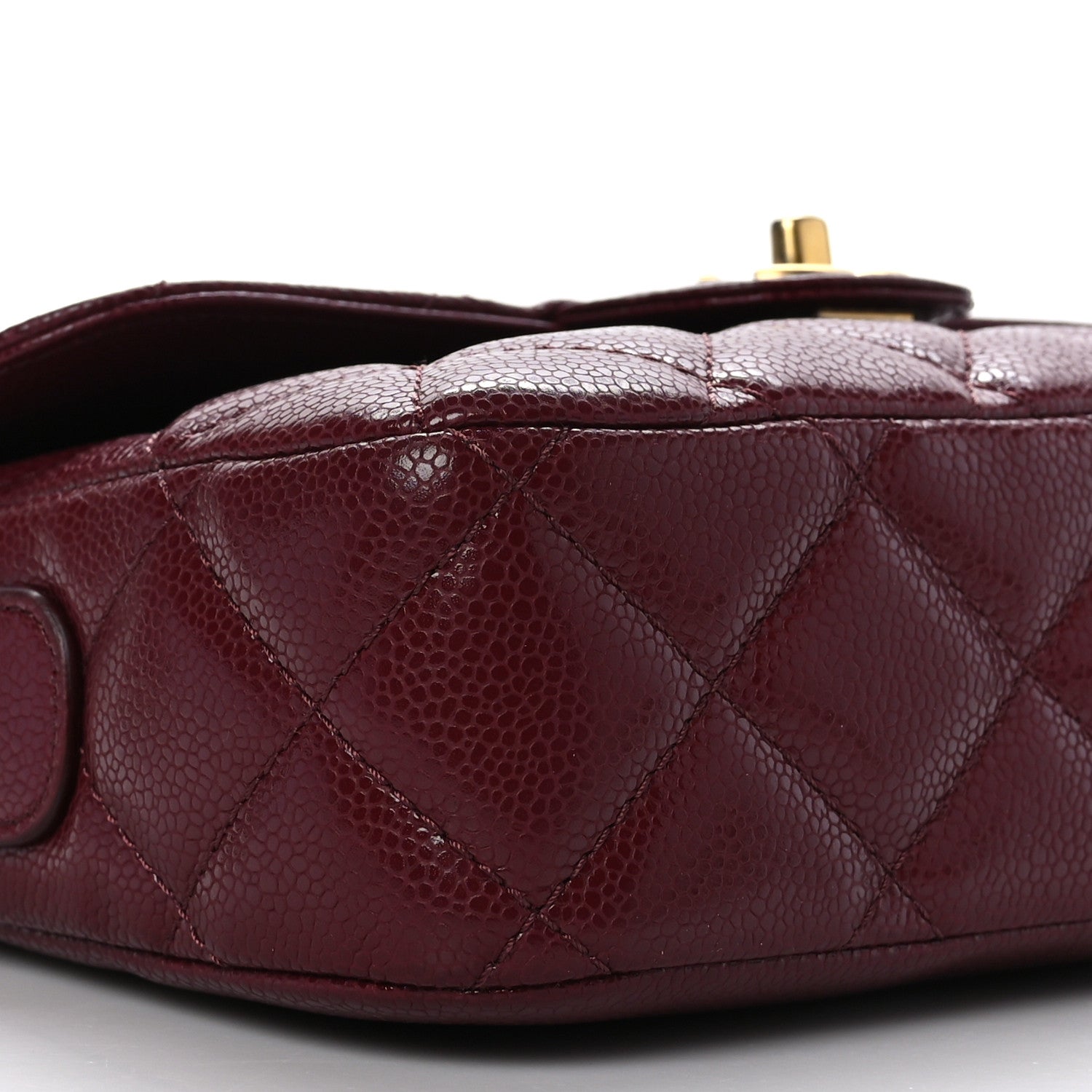 Chanel Caviar Quilted Small Messenger Flap Burgundy 8 of 9