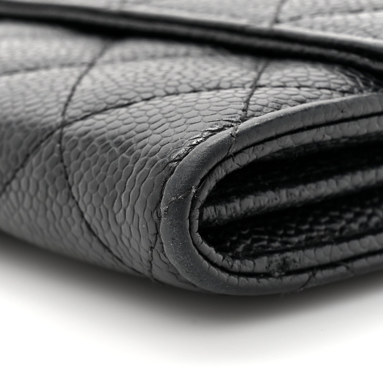 Chanel Caviar Quilted Large Gusset Flap Wallet Black 9 of 12
