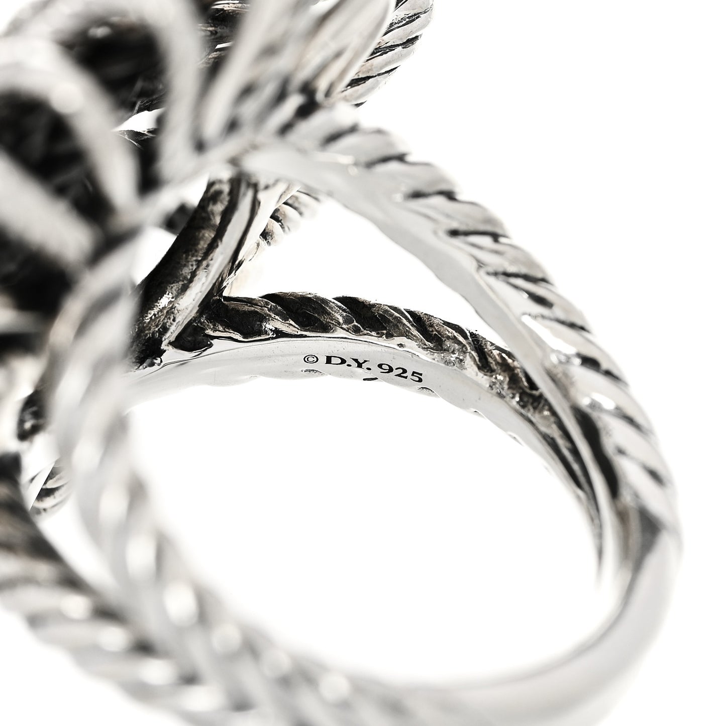 Sterling Silver Diamond 30mm Starburst Ring 52 6