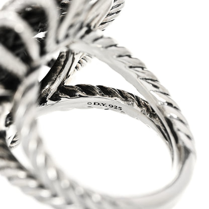 David Yurman Sterling Silver Diamond 30mm Starburst Ring 52 6 6 of 6
