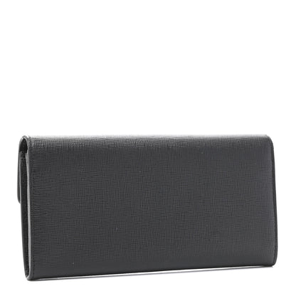 Fendi Vitello Elite Crystal Monster Eyes Simply Continental Wallet Black 3 of 9